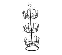 JISADER Zapatero Giratorio, Organizador de Zapatos Redondo, Estante Moderno para Secado de Zapatos, Zapatero Circular de pie, Estante para de Zapatos, Negro 3 Niveles.
