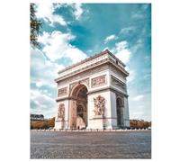 JISHSHAY 40 × 50 cm Pintura de diamante Ciudades Diamante Arco Triunfo Pintura Diamante Pintura de Diamantes Paris Diamond Art Mosaico DIY Mosaico Fabricación de Mosaico Diamante Pintura Piedras