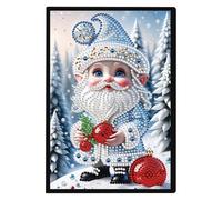 JISHSHAY Christmas Diamond Painting Cuaderno de notas enano Diamante Painting Cuaderno Hoja Blanca Enano Bordado Diamante Bloc Nota DIY Adulto Diario Kit Bordado Cuaderno A5 Punto de Cruz Notebook