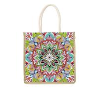 JISHSHAY Diamond Painting Bolso de mano Mandala Diamante Painting Bolso Corridas Mandala Bordado Diamante Capas de Playa Bordado Tote Bag Puzzle Punto de Cruz Cesta Carreras 26 × 26,5 cm