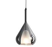JISHUBO Accesorios de iluminación de techo con tornillo E27, lámpara de araña de personalidad francesa, lámpara colgante de vidrio de metal de alta transmisión de luz minimalista creativa, lámpara col