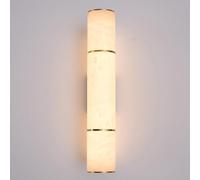 JISHUBO Aplique de pared cilíndrico de alabastro con fuente de luz LED, lámpara de pared de estilo minimalista nórdico, aplique de pared interior con cableado fijo, luminaria de pared para sala de est