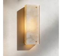 JISHUBO Aplique de pared E14 de alabastro, lámpara de pared minimalista de mármol natural, aplique de pared de estilo industrial nórdico, luminarias de pared para restaurantes, salas de estar y balcon