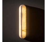 JISHUBO Aplique de Pared LED de alabastro, lámpara de Pared de Estilo Industrial Moderno, Aplique de Pared Minimalista de mármol, luminarias de Pared para restaurantes, Salas de Estar y pasillos.