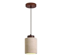 JISHUBO Lámpara colgante de estilo rústico retro, con casquillo E26 y acabado en travertino, lámpara de araña cilíndrica creativa de piedra natural, ideal para la decoración de restaurantes, salas de