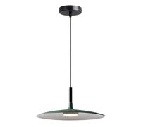 JISHUBO Lámpara colgante de metal con forma de platillo volador creativo, lámpara colgante de cabeza única para techo, candelabro decorativo LED, accesorio de iluminación de lujo ligero para comedor y