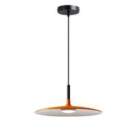JISHUBO Lámpara colgante de metal con forma de platillo volador creativo, lámpara colgante de cabeza única para techo, candelabro decorativo LED, accesorio de iluminación de lujo ligero para comedor y