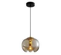 JISHUBO Lámparas de techo empotrables, lámpara colgante de cristal de estilo industrial moderno, araña de un solo cabezal con base E26, lámpara colgante para decoración de restaurantes, salas de estar