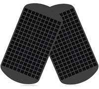 Jisile Juego de 2 Mini Moldes para Cubitos de Hielo de Silicona, Cubiteras para 160 Cubitos para Cocina, Bares, Whisky, Cócteles y Bebidas, Hielo de 1 cm, Apilable y Reutilizable