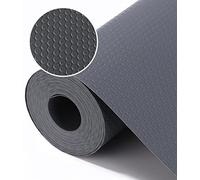 Jissta 44 * 600cm Protector Cajones Cocina EVA Plastico, Estera Cuttable de gabinete, Forro Reutilizable para Armario, Estantes y refrigerador, antiincrustante(Gris)