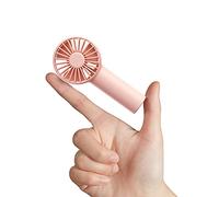 JISULIFE Mini Ventilador de Mano a Batería con Batería de 2000 mAh, Personal Alimentado por USB, 3 Velocidades, Flujo de Aire Mejorado, de Bolsillo Silencioso Recargable-Rosa