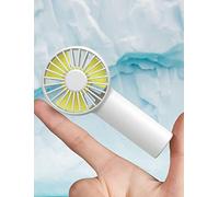 JISULIFE Mini Ventilador de Mano a Batería con Batería de 2000 mAh, Personal Alimentado por USB, 3 Velocidades, Flujo de Aire Mejorado, de Bolsillo Silencioso Recargable-Blanco