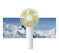 JISULIFE Mini ventilador de mano, portátil y pequeño con 3 velocidades, batería recargable por USB, funciona para exteriores, interiores, viajes, conciertos, regalos para mujeres y hombres- Blanco