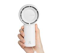JISULIFE Turbo Ventilador de Mano [16H Max] Mini Ventilador de Mano Portátil, 4000mAh USB Recargable Ventilador Personal, Funciona con Batería Pequeño Ventilador de Bolsillo con 5 Velocidades - Blanco