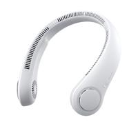 JISULIFE Ventilador de Cuello Portátil, 5 Velocidades, 4000 mAh | Ventilador personal portátil a pilas, flexible y recargable, esencial de viaje, regalo para mujeres y hombres