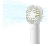 JISULIFE Ventilador de Mano, 4000mAh Mini Portátil Ventilador, Ventilador Personal de Bolsillo Recargable por USB [Máximo 16H de Trabajo] con 3 Velocidades para Exteriores, Viajes, Oficina-Blanco