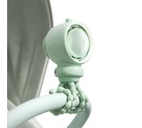 JISULIFE Ventilador para cochecito de bebé, grande, seguro, sin aspas, para cuna, escritorio, batería portátil, ventilador de refrigeración recargable con tecnología Air Turbo, pantalla LED, luz