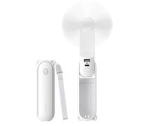 JISULIFE Ventilador Portátil 3 en 1 con Power Bank y Linterna | 19H Máx. Refrigeración, USB recargable, ventilador de bolsillo para viajes/cruceros/conciertos/maquillaje, ventilador de mano