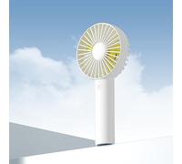 JISULIFE Ventilador portátil de mano Mini, batería potente de 4500 mAh, pequeño y personal con 3 velocidades, recargable por USB para exteriores, interiores, regalos para mujeres y hombres- Blanco