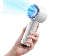 JISULIFE Ventilador portátil de mano, mini recargable 4000 mAh, hasta 22 horas, viento fuerte de 5 velocidades, USB para viajes, exteriores, camping