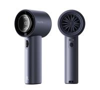 JISULIFE Ventilador Portátil de Mano,Mini Ventilador Turbo Ajustable de Velocidad(1-100),Ventilador Personal Recargable de 3600 mAh Con Pantalla Digital,Viajes/Camping/Al aire libre-Azul