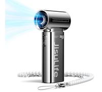 JISULIFE Ventilador Portátil, Turbo de Alta Velocidad [18 H de Enfriamiento Máximo], 5 Velocidades, Recargable de 5000 mAh, Mini Ventilador de Bolsillo, Ideal para Viajes, Conciertos, Maquillaje Cromo