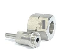 JISW22 Left Hand Female To 1/4" Tube Auto Weld SUS316L Stainless Steel Connector Pipe Fitting Coupler
