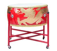 JITEM Tambor chino, tambor de piel de vaca, tambor de guerra con soporte, tambor de dragón, adecuado para representaciones teatrales y celebraciones de festivales(Size:40cm)