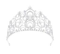 JITINX Coronas de cristal para mujer, tiara de burbujas de cristal, diadema de reina real, tocados de princesa para mujer, novia, boda, graduación, fiesta de cumpleaños, GL|coronas de Nda, Corona