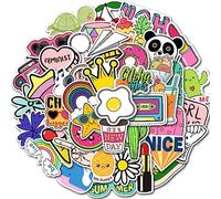 Jitnga 50 Piezas Pegatinas De Pegatinas Stickers Scrapbooking Pequeños De Graffiti Aesthetic De Colores Vinilo Pegatinas Decorativas Para Ordenador Portátil Teléfonos Moviles Skateboard Taza Etc