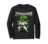 Jitsusaurus BJJ Jiu Jitsu Artes Marciales Divertido Dinosaurio Niños Manga Larga