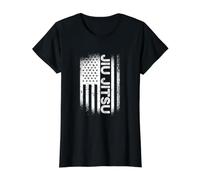 Jiu Jitsu Bandera Americana Brazillian Ju Jitsu Hombres Niños Regalo Camiseta gráfica económica, Mujer, Negro, S