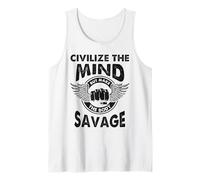 Jiu Jitsu BJJ MMA Civilizar La Mente Hacer El Cuerpo Salvaje Camiseta sin Mangas