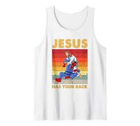 Jiu Jitsu brasileño Jesús Tiene tu Espalda BJJ MMA Camiseta sin Mangas