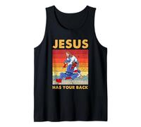 Jiu Jitsu brasileño Jesús Tiene tu Espalda BJJ MMA Camiseta sin Mangas