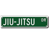 Jiu-Jitsu Dr Sign Novedad Jiu-Jitsu Decor Jiu-Jitsu Street Sign Wall Art Decor For Home Farmhouse Bar Cafe Man Cave 40X10 CM