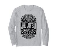 Jiu Jitsu Grappling BJJ MMA Fighter Vintage Whisky Label Manga Larga