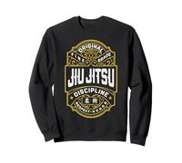 Jiu Jitsu Grappling BJJ MMA Fighter Vintage Whisky Label Sudadera