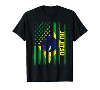 Jiu Jitsu T Shirt BJJ Gift Brazilian Martial Art Flag Camiseta