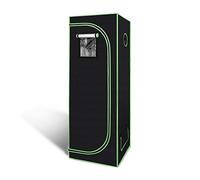 Jiubiaz Grow Tienda de campaña de 60 x 60 x 180 cm, armario para cultivo en casa, tienda de cultivo interior, tienda de cultivo, resistente a la luz y al agua, tienda de cría, color negro y verde