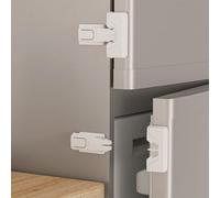 JIUDONE 4 cerraduras de nevera a prueba de bebés, cerradura de puerta de refrigerador/refrigerador/congelador (puerta individual) para niños, se aplica a una tira de sellado máximo de 16 mm, se