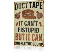JIUFOTK Letrero de metal divertido con texto Can't Fix Stupid, decoración de pared retro para garaje y bar, 8 x 12 pulgadas