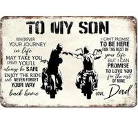 JIUFOTK Letrero de metal vintage Para mi hijo de papá, arte de pared retro para bar, cafetería, dormitorio, 8 x 12 pulgadas