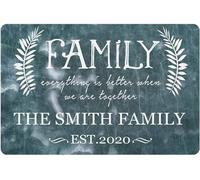 JIUFOTK Letrero familiar personalizado Todo es mejor cuando estamos juntos, letrero de metal y madera para cocina, comedor y granja, 5,5 x 8 pulgadas