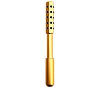 JIUJ Radiance Roller Rodillo de belleza de piedra de germánio para masaje facial ojos cuerpo herramienta para apretar y reafirmar la piel deshinchar antienvejecimiento y alivio de tensión (dorado)