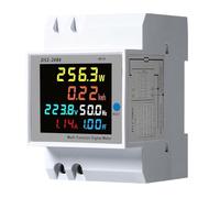 JiuJi Smart Meter Electricity Meter DIN Rail Single Phase Energy Meter Watt KWH Meter AC40-300V 100A Digital Voltmeter Ammeter with CT