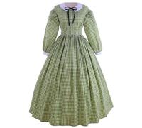 JIULINGHOU Pioneer Dress - Vestido de guerra civil para mujer, disfraz de regencia, vestido de pradera colonial, vestido de baile de la Guerra Civil de los años 1860