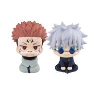 Jiumaocleu 2 figuras JJK Ryomen Sukuna y Gojo Satoru Look Up Figura, 10 cm, figura de acción de anime, modelo de fideos, tapón de fideos, decoración de escritorio coleccionable hecha a mano