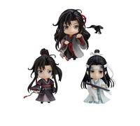 Jiumaocleu 3pcs Mo Dao To Shi Figura Wei Wuxian y LAN Wangji Figura, 10 cm Mini Anime Figura de Acción Modelo con Accesorios, Decoración de Escritorio Hecho a Mano Coleccionables Regalos