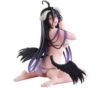 Jiumaocleu Albedo Figura Estatua de 13 cm en Pose Sentado Figura de Anime de Albedo Figura de Acción de Albedo Mercancía Figura de Anime Decoración de Escritorio Coleccionable